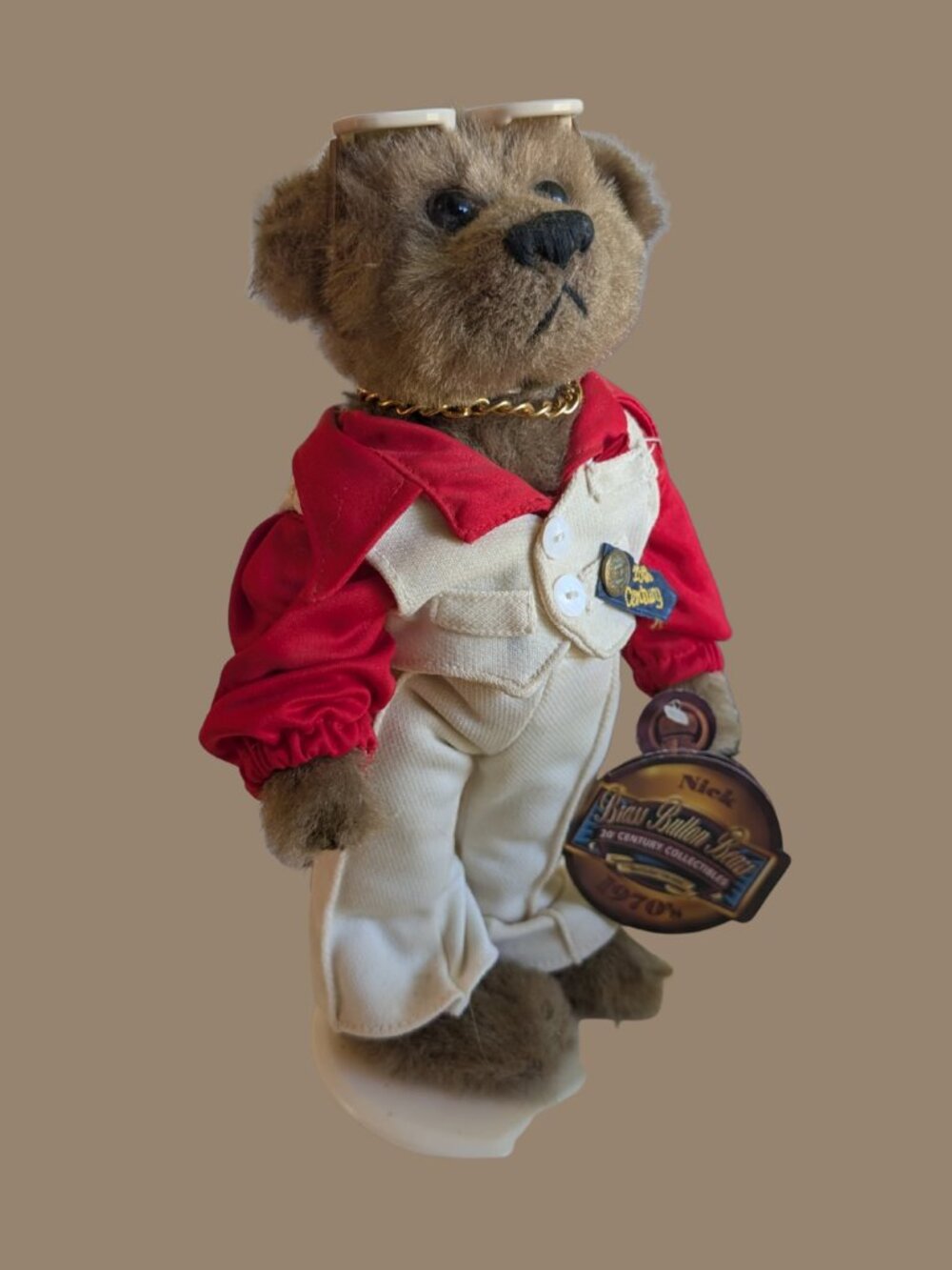 BOGO Vintage 1999 Brass Button Bears “Nick” 20th Century 1970s Collection Plush